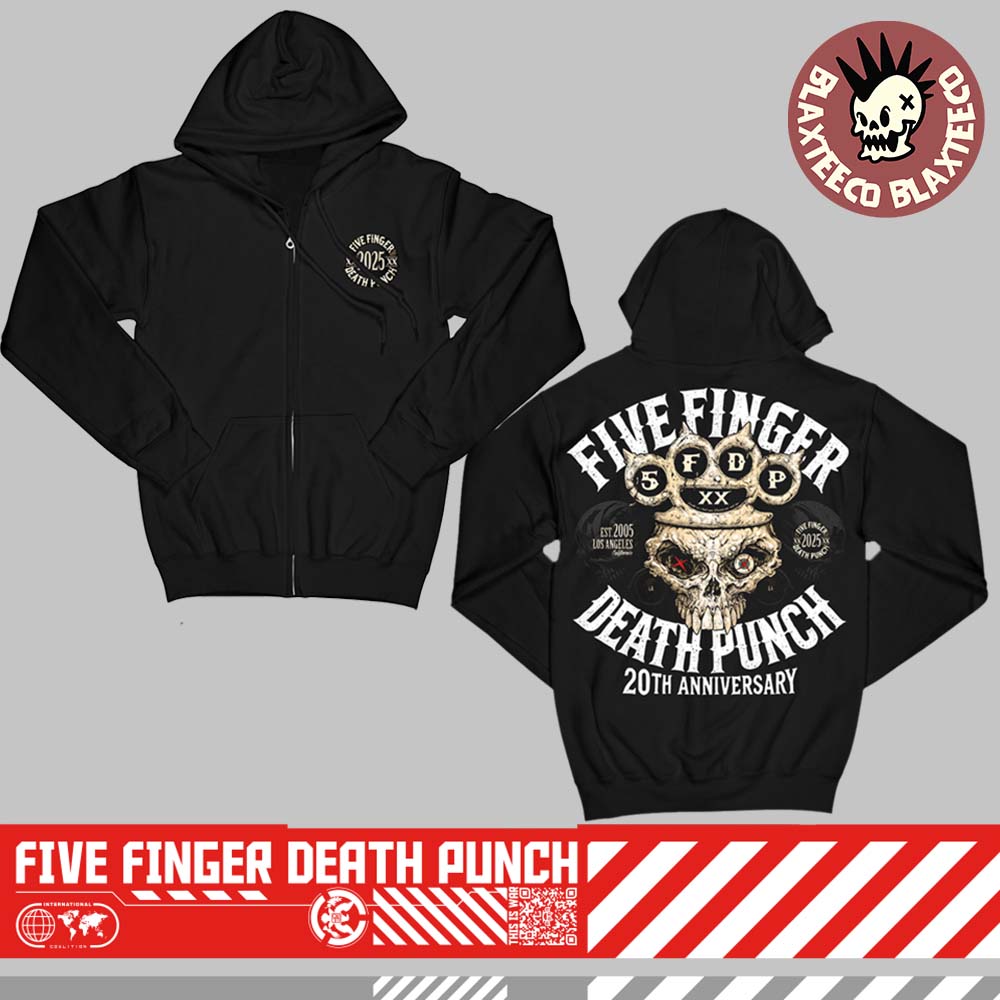 Five Finger Death Punch 20th Anniversary Merch - Adult & Kids T-Shirts, Sweatshirts & Hoodies apparel design preview 1
