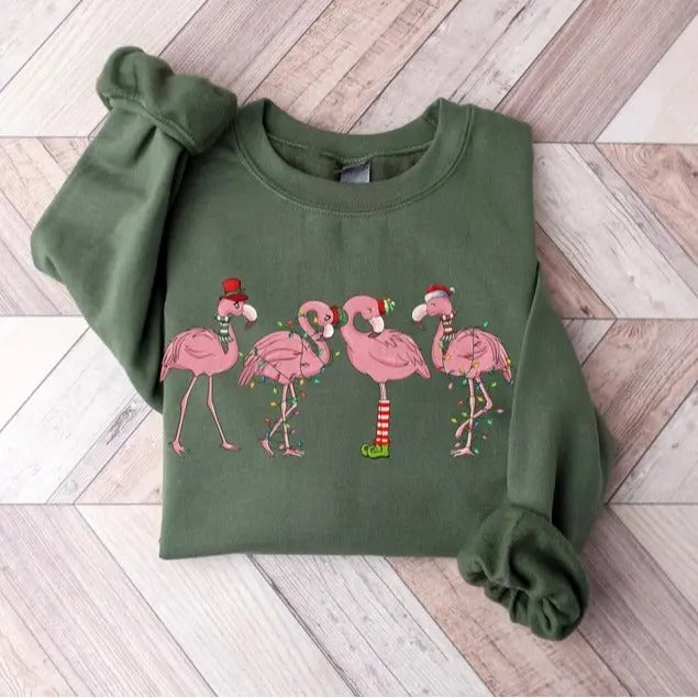 Flamingo Merry Lover Funny Tops Menswear - Adult & Kids T-Shirts, Sweatshirts & Hoodies apparel design preview 1