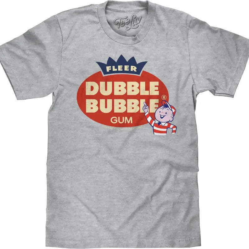 Fleer Dubble Bubble Gum Athletic Gray Heather - Adult & Kids T-Shirts, Sweatshirts & Hoodies apparel design preview 1