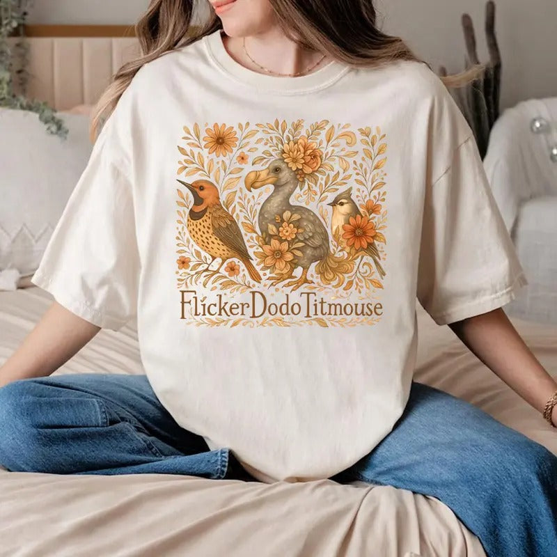 Flicker Dodo Titmouse Bird Lover Political Protest - Adult & Kids T-Shirts, Sweatshirts & Hoodies apparel design preview 1