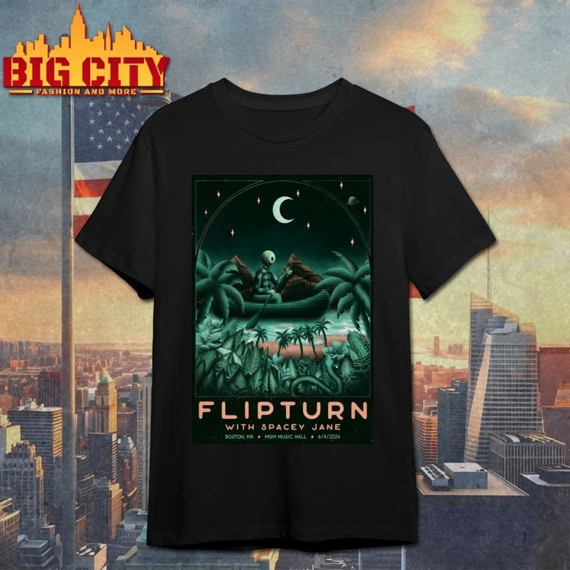 Flipturn Boston MA On Jun 4 2026 Tour Poster - Adult & Kids T-Shirts, Sweatshirts & Hoodies apparel design preview 1