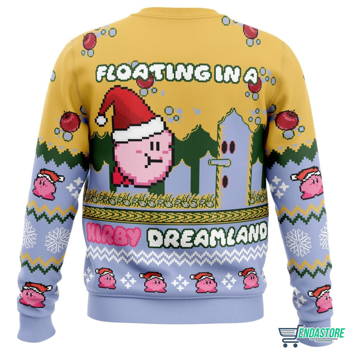 Floating in a Kirby Dreamland 3D Ugly Christmas Sweater - Holiday Gift product image 2