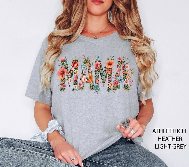 Floral Mama Retro Mom Flower New Mamamom - Adult & Kids T-Shirts, Sweatshirts & Hoodies apparel design preview 1