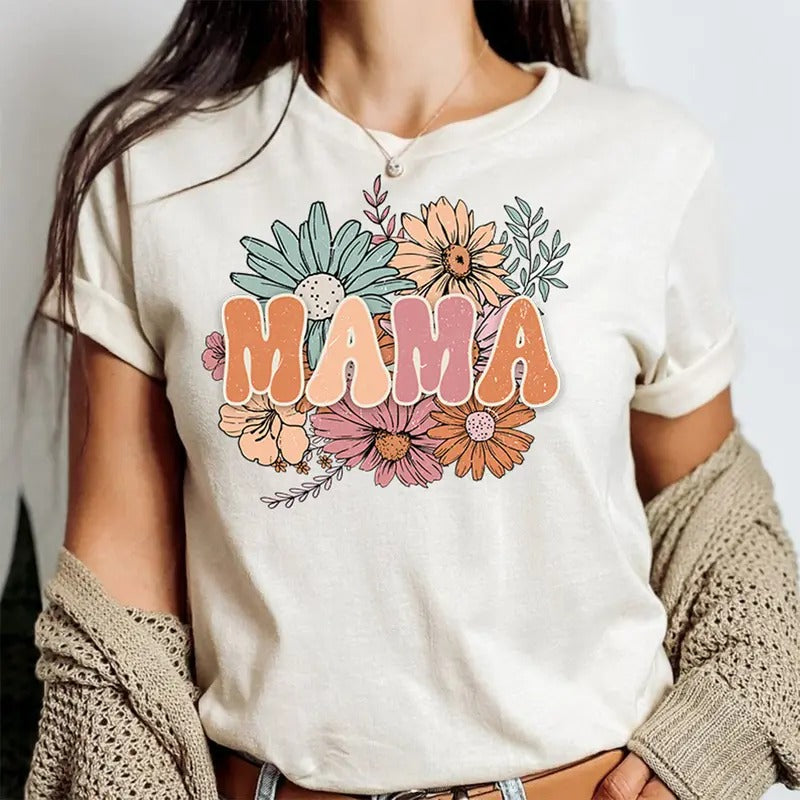 Floral Mama Cute Mom Mommy New Mother - Adult & Kids T-Shirts, Sweatshirts & Hoodies apparel design preview 1