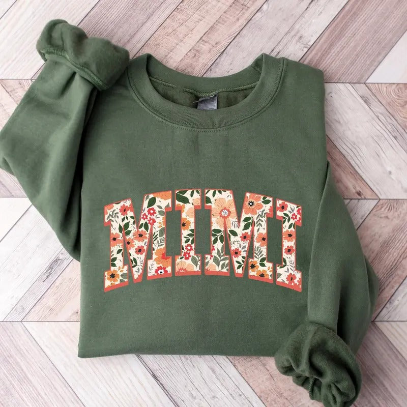 Floral Mimi Cute Nana Mommy New Mom Mother Casual - Adult & Kids T-Shirts, Sweatshirts & Hoodies apparel design preview 1