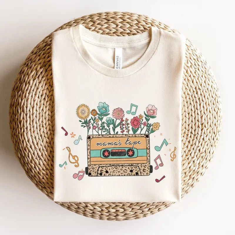 Floral Mom Mama Quotes Blessed - Adult & Kids T-Shirts, Sweatshirts & Hoodies apparel design preview 1