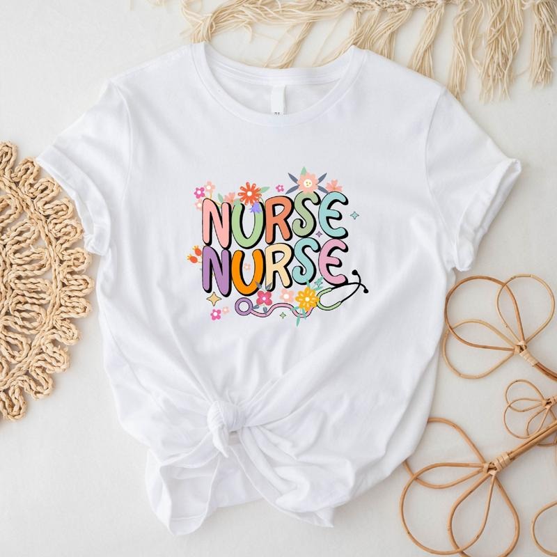 Floral Nurse Matching Nursing School New Appreciation - Adult & Kids T-Shirts, Sweatshirts & Hoodies apparel design preview 1