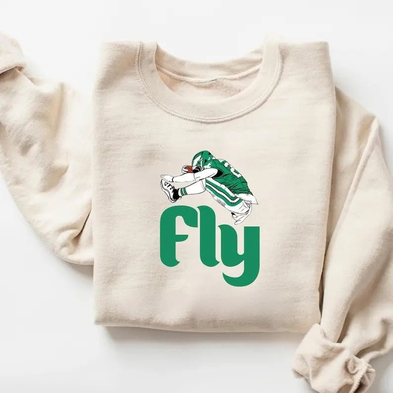Fly Saquon Barkley Hurdle Backwards Philadelphia - Adult & Kids T-Shirts, Sweatshirts & Hoodies apparel design preview 1