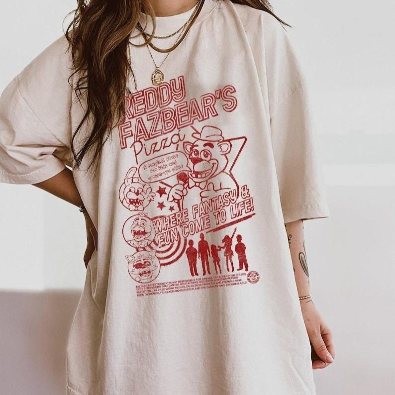 Fnaf Freddy'S Pizza Vintage Inpsired Inspired - Adult & Kids T-Shirts, Sweatshirts & Hoodies apparel design preview 1