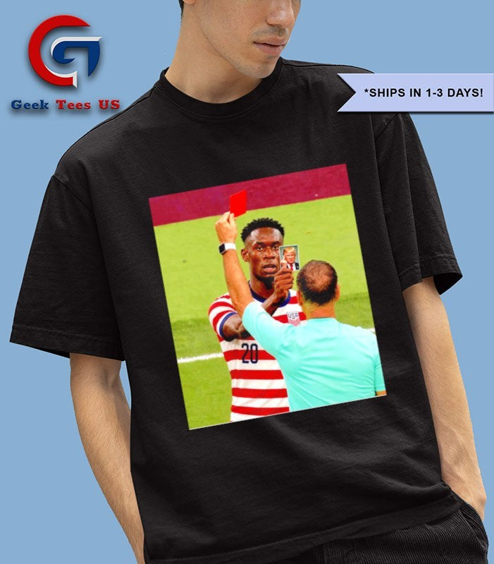 Folarin Balogun Trump Card USA Soccer photo - Adult & Kids T-Shirts, Sweatshirts & Hoodies apparel design preview 1