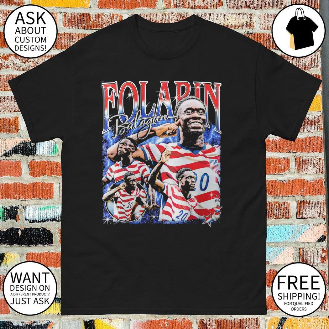 Folarin Balogun USA Football World Cup 2026 - Adult & Kids T-Shirts, Sweatshirts & Hoodies apparel design preview 1
