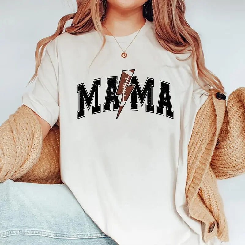 Football Mama Sporty Lover Printed Mommy Comfort Soft - Adult & Kids T-Shirts, Sweatshirts & Hoodies apparel design preview 1