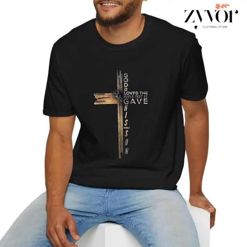 God So Loved World That He Gave His Only Son Casual - Adult & Kids T-Shirts, Sweatshirts & Hoodies apparel design preview 1