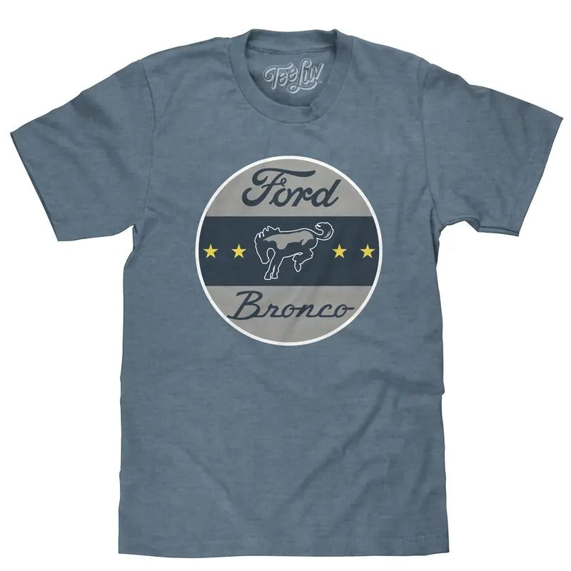 Ford Bronco Logo Indigo Heather - Adult & Kids T-Shirts, Sweatshirts & Hoodies apparel design preview 1