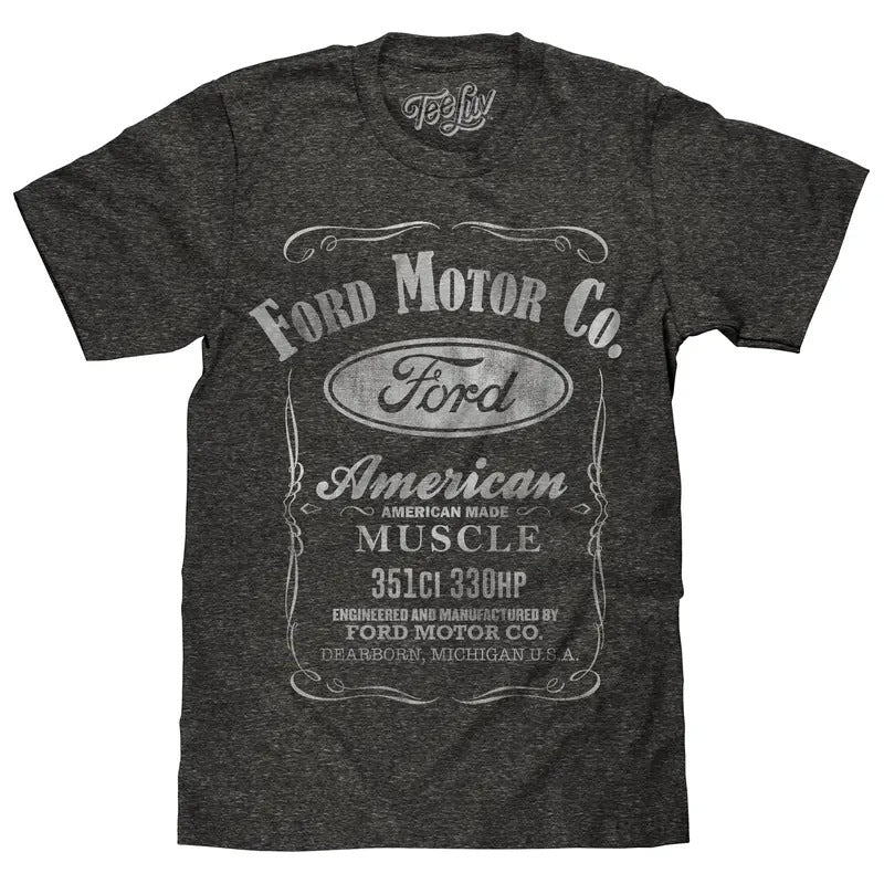 Ford Motor Co. American Made Muscle Gray - Adult & Kids T-Shirts, Sweatshirts & Hoodies apparel design preview 1