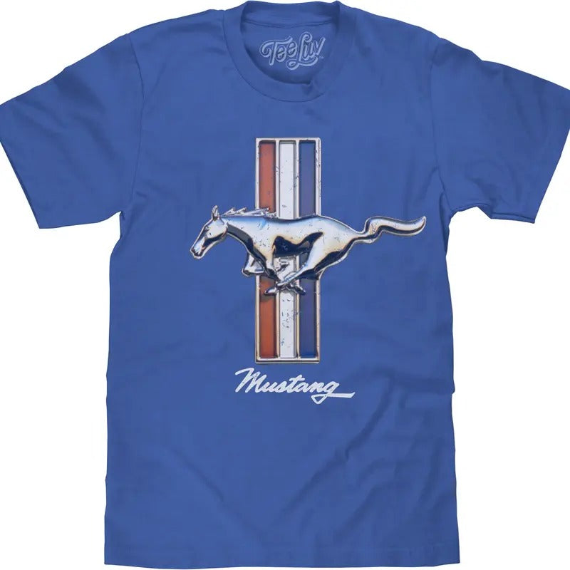 Ford Mustang Big Tall Blue - Adult & Kids T-Shirts, Sweatshirts & Hoodies apparel design preview 1