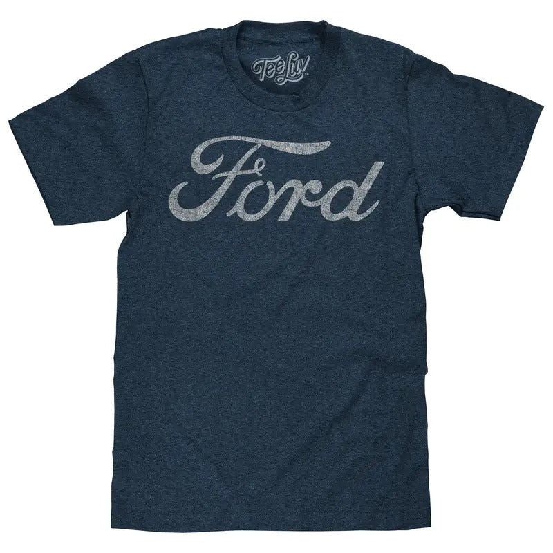 Ford Signature Script Logo Navy - Adult & Kids T-Shirts, Sweatshirts & Hoodies apparel design preview 1