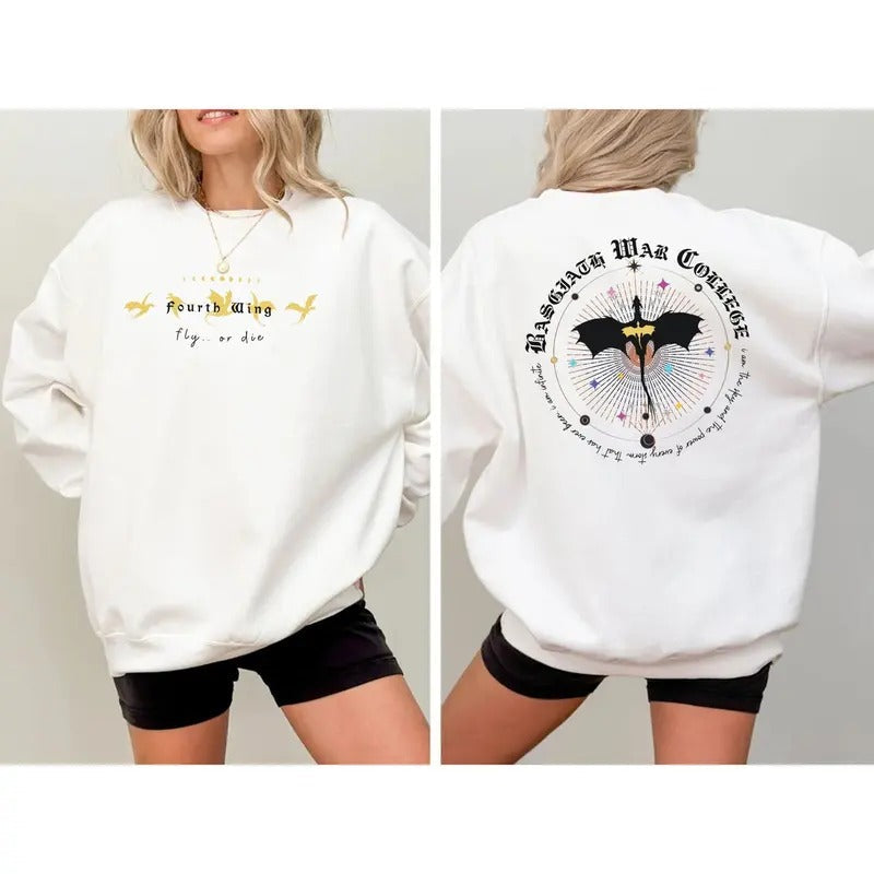 Fourth Wing Basgiath War College Fantasy Book Lovers' - Adult & Kids T-Shirts, Sweatshirts & Hoodies apparel design preview 1