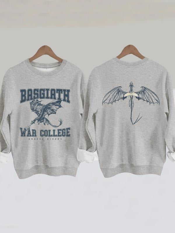 Fourth Wing 4 Legs Dragon Basgiath College 2 Sided - Adult & Kids T-Shirts, Sweatshirts & Hoodies apparel design preview 1
