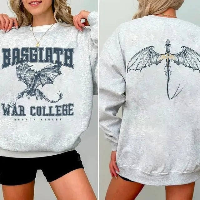 Fourth Wing 4 Legs Dragon Basgiath College 2 Sided - Adult & Kids T-Shirts, Sweatshirts & Hoodies apparel design preview 1