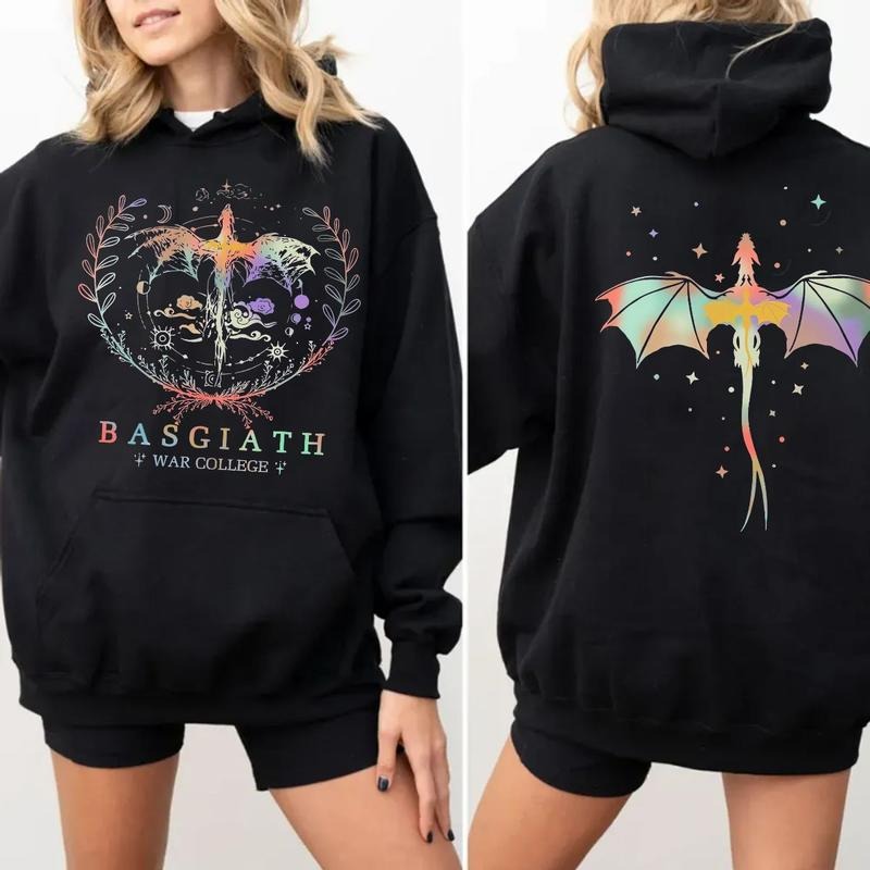 Fourth Wing Double Sided Basgiath War College Daily - Adult & Kids T-Shirts, Sweatshirts & Hoodies apparel design preview 1