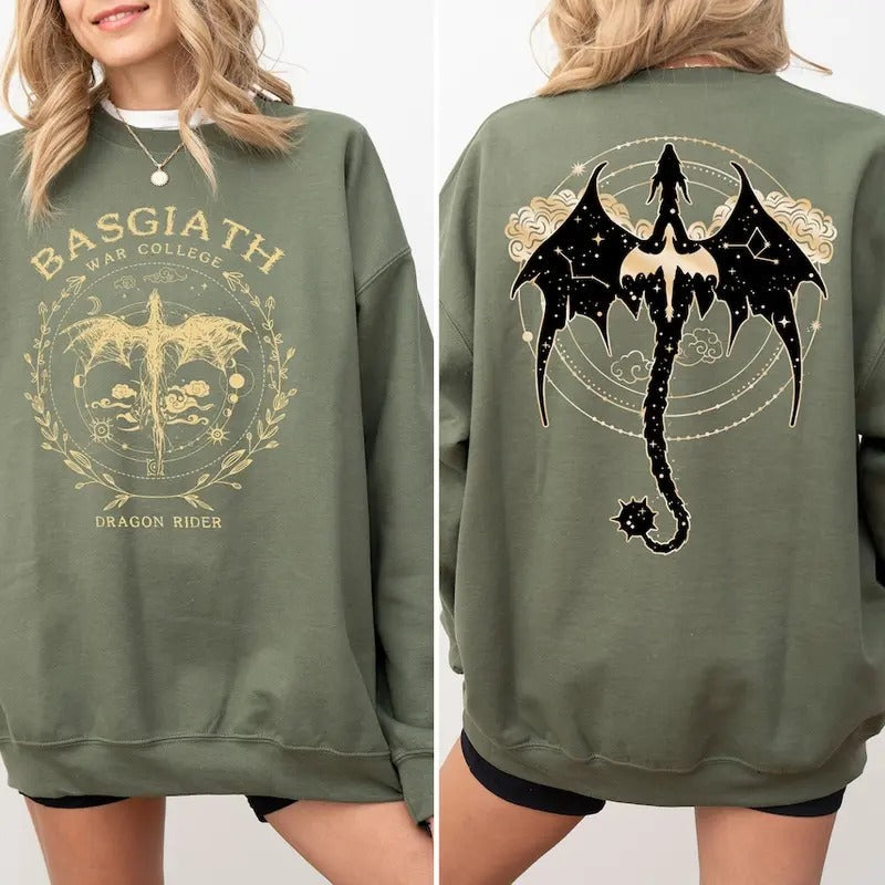 Fourth Wing Double Sided Basgiath War College Bookish - Adult & Kids T-Shirts, Sweatshirts & Hoodies apparel design preview 1
