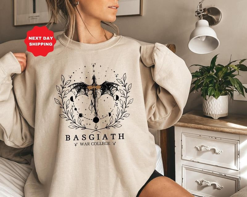 Fourth Wing Basgiath War College Comfort Colors - Adult & Kids T-Shirts, Sweatshirts & Hoodies apparel design preview 1