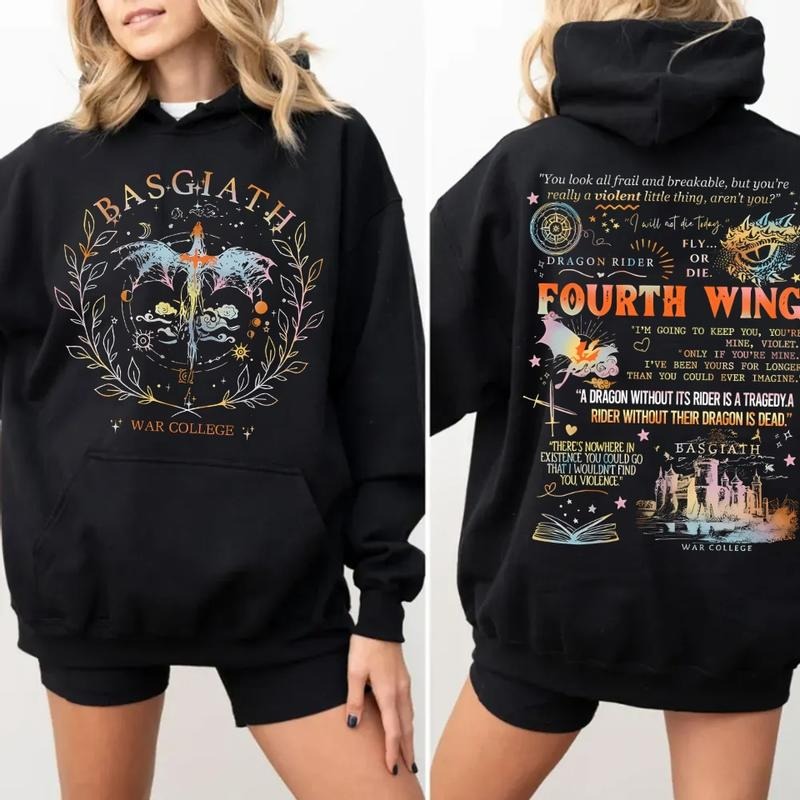 Fourth Wing Basgiath War College Dragon Rider Violet - Adult & Kids T-Shirts, Sweatshirts & Hoodies apparel design preview 1
