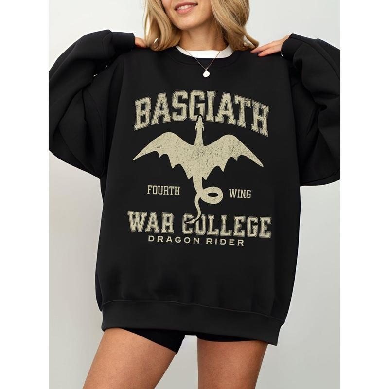 Fourth Wing Basgiath War College Dragon Rider Fantasy - Adult & Kids T-Shirts, Sweatshirts & Hoodies apparel design preview 1