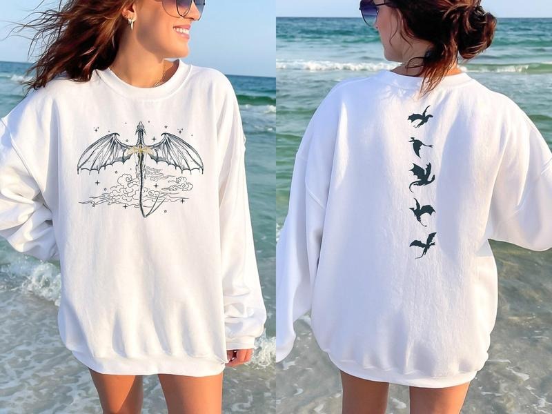 Fourth Wing Basgiath War College Dragon 2 Sided Fly - Adult & Kids T-Shirts, Sweatshirts & Hoodies apparel design preview 1