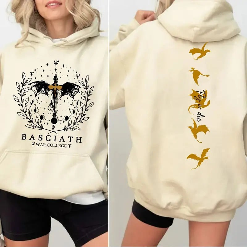 Fourth Wing Basgiath War College Dragon Rider - Adult & Kids T-Shirts, Sweatshirts & Hoodies apparel design preview 1