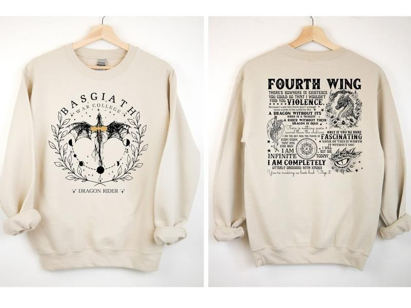 Fourth Wing Dragon Rider Basgiath War College - Adult & Kids T-Shirts, Sweatshirts & Hoodies apparel design preview 1