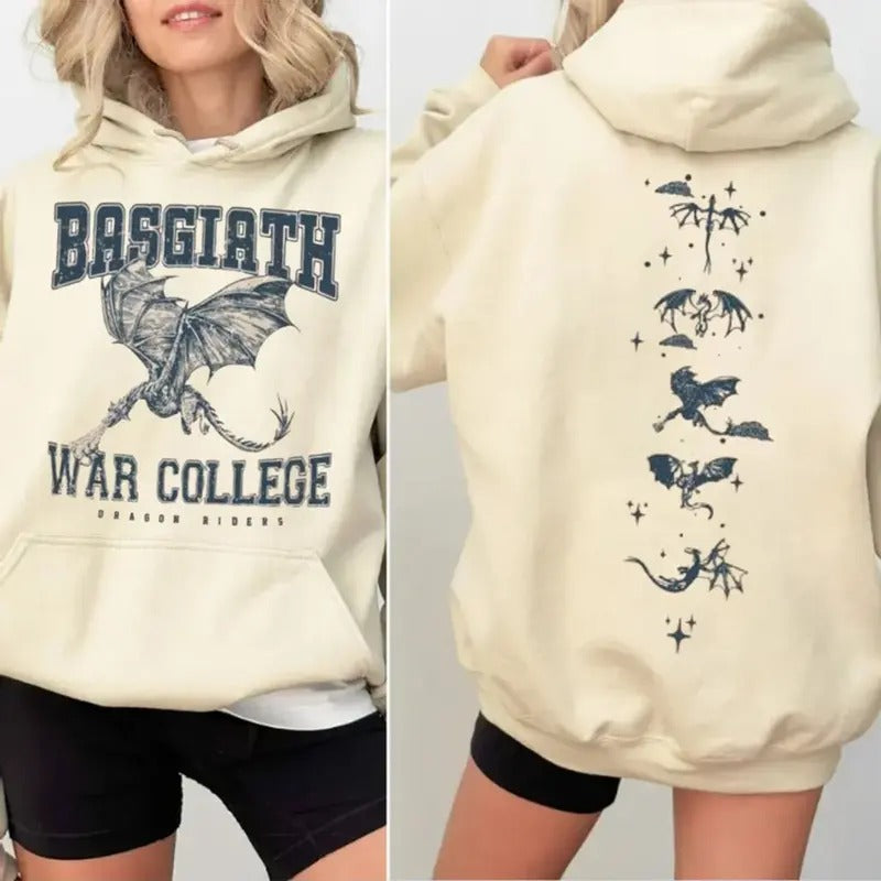 Fourth Wing Wyvern Double Sided Basgiath War College - Adult & Kids T-Shirts, Sweatshirts & Hoodies apparel design preview 1