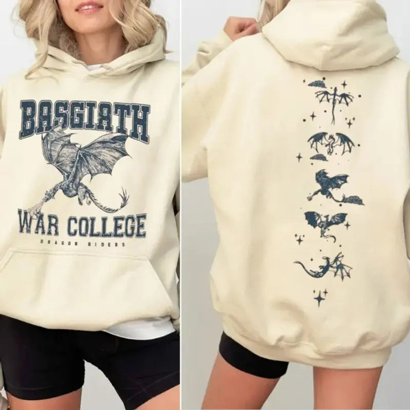 Fourth Wing Wyvern Double Sided Basgiath War College - Adult & Kids T-Shirts, Sweatshirts & Hoodies apparel design preview 1