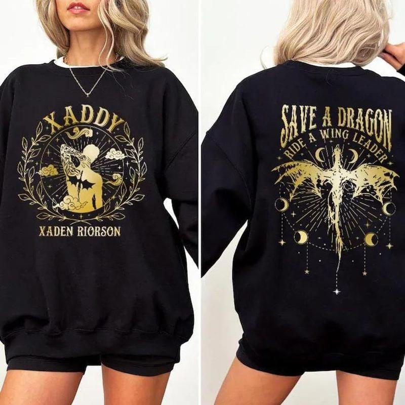 Fourth Wingg Xaden Riorson Basgiath War Collegee Onyx - Adult & Kids T-Shirts, Sweatshirts & Hoodies apparel design preview 1