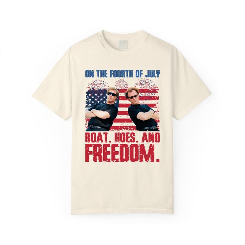 Fourth July Freedom Party Boat Hoes Fighters Cool - Adult & Kids T-Shirts, Sweatshirts & Hoodies apparel design preview 1