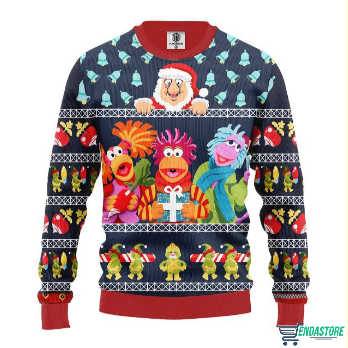 Fraggle Rock Sublimated Adult 3D Ugly Christmas Sweater - Holiday Gift product image