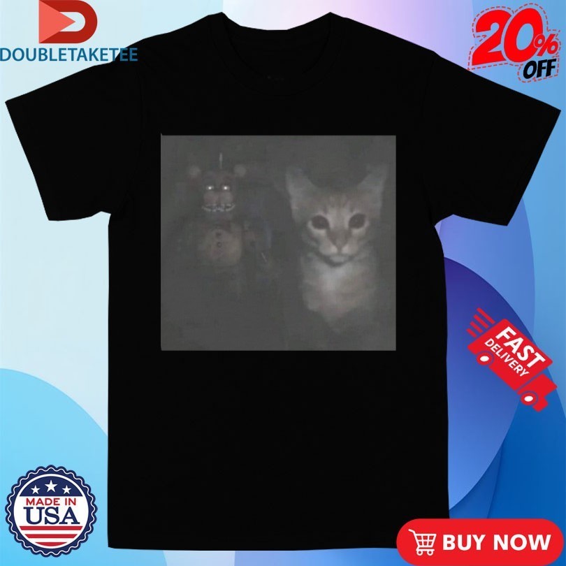 Freddy Fazbear And Cat FNAF - Adult & Kids T-Shirts, Sweatshirts & Hoodies apparel design preview 1