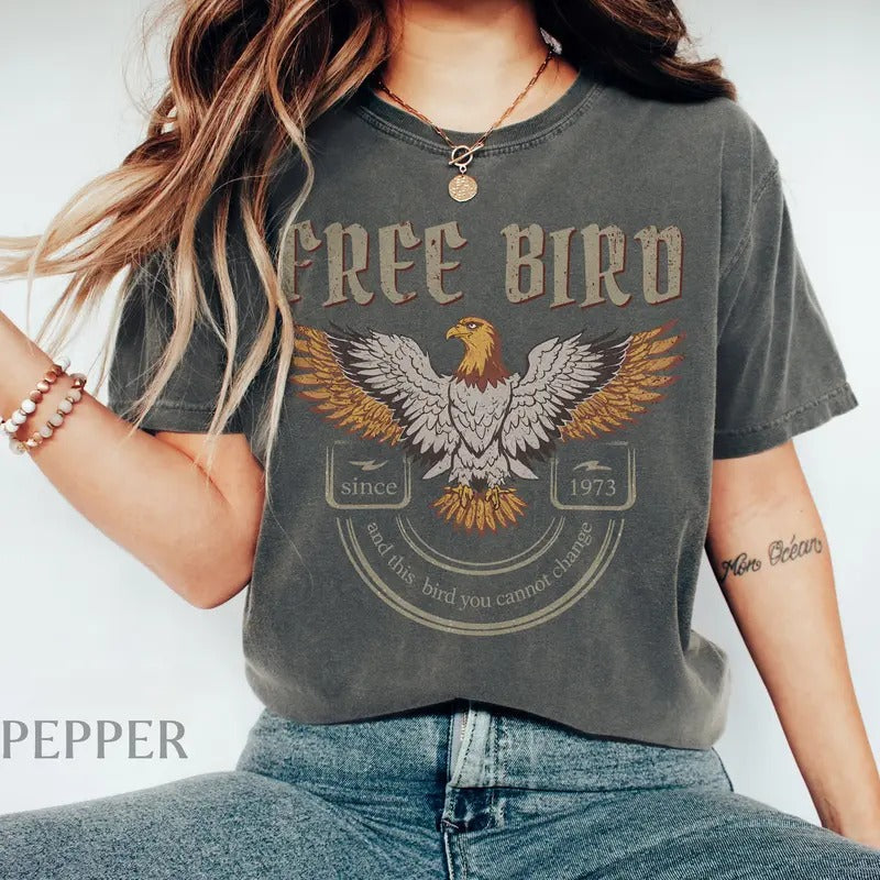 Free Bird Comfort Colors Independence Day America - Adult & Kids T-Shirts, Sweatshirts & Hoodies apparel design preview 1