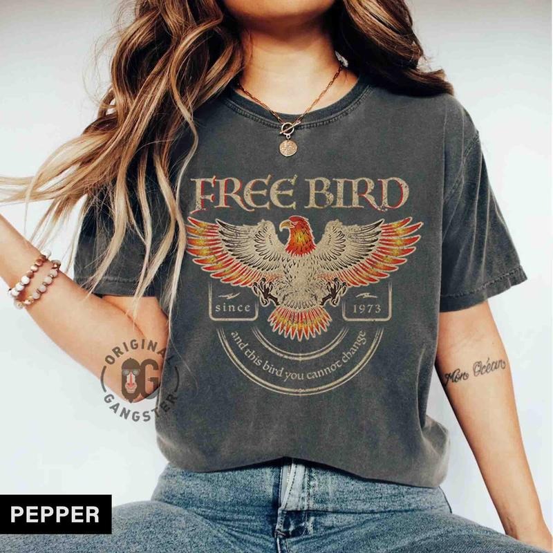 Free Bird Old School Band Retro Music Rock - Adult & Kids T-Shirts, Sweatshirts & Hoodies apparel design preview 1