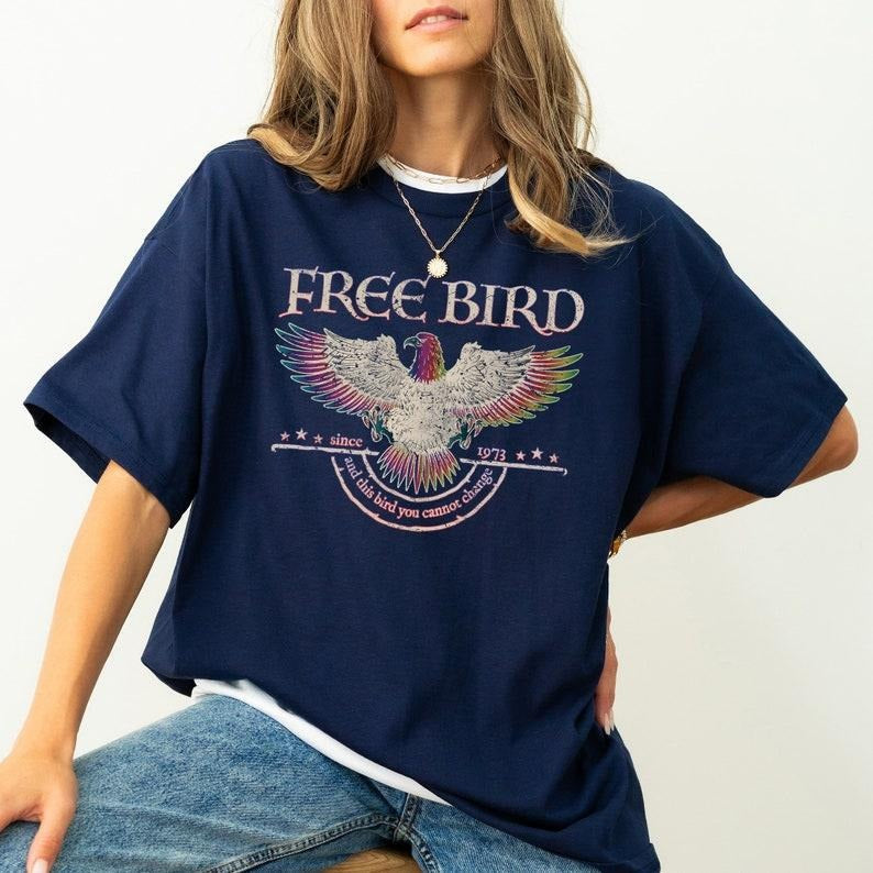 Free Bird Old School Band Music Rock - Adult & Kids T-Shirts, Sweatshirts & Hoodies apparel design preview 1