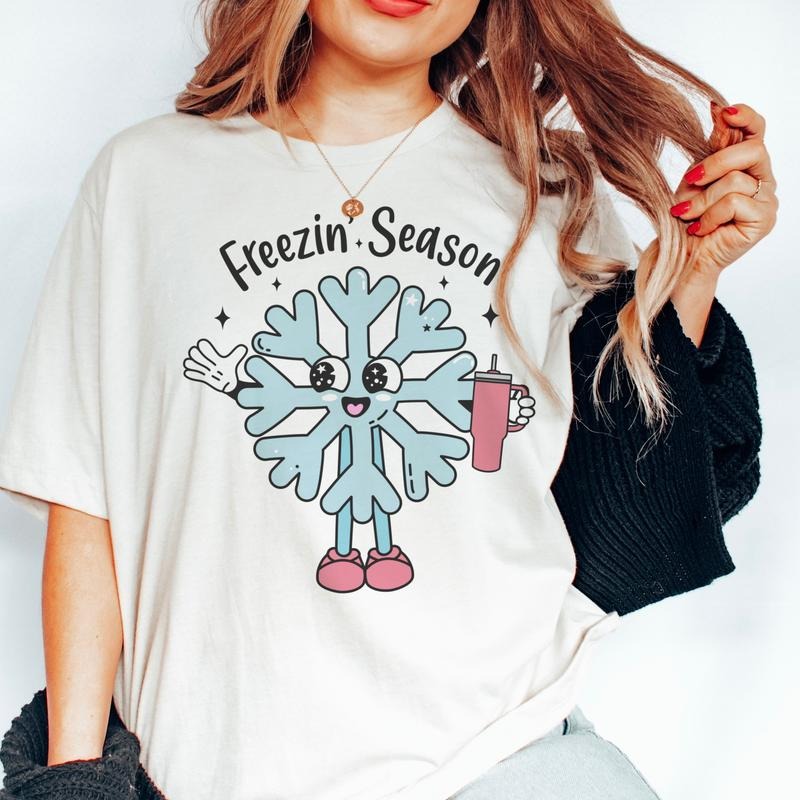 Freezin Season Snow Cold Chilly Always Winter Soft - Adult & Kids T-Shirts, Sweatshirts & Hoodies apparel design preview 1