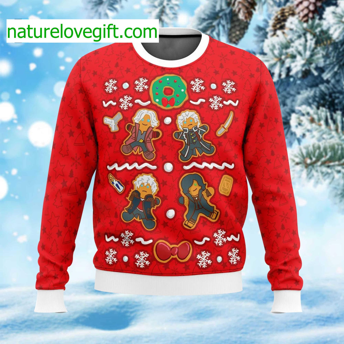 Fresh Baked Devil Hunters May Cry Ugly Christmas Sweater - Holiday Gift product image