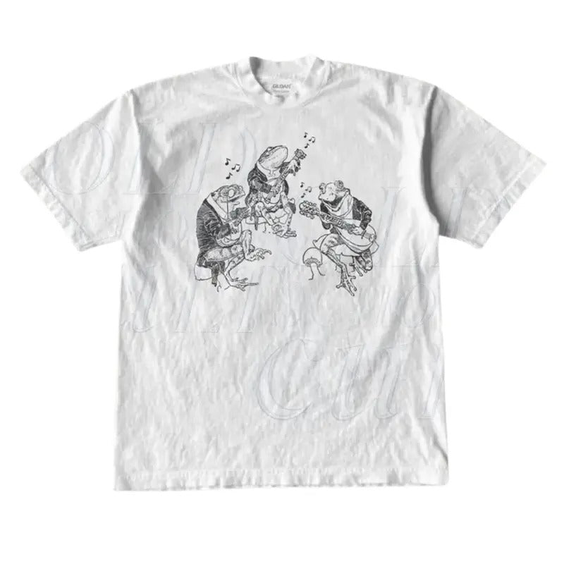 Frog Musicians 90s Retro Vintage Cute Funny Lovers - Adult & Kids T-Shirts, Sweatshirts & Hoodies apparel design preview 1