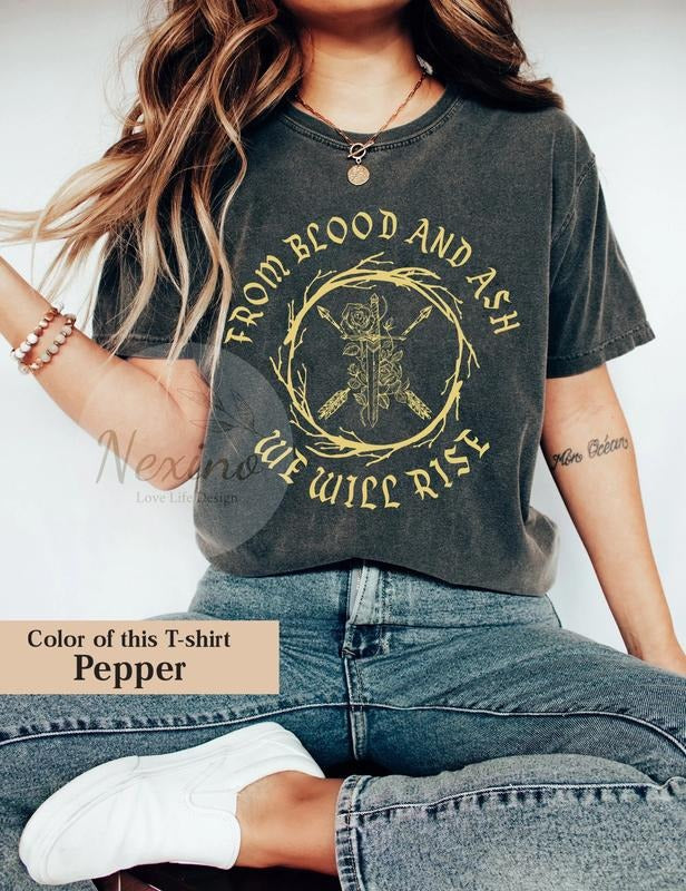 Blood Ash We Will Rise Jennifer L Poppy Hawke Prince - Adult & Kids T-Shirts, Sweatshirts & Hoodies apparel design preview 1