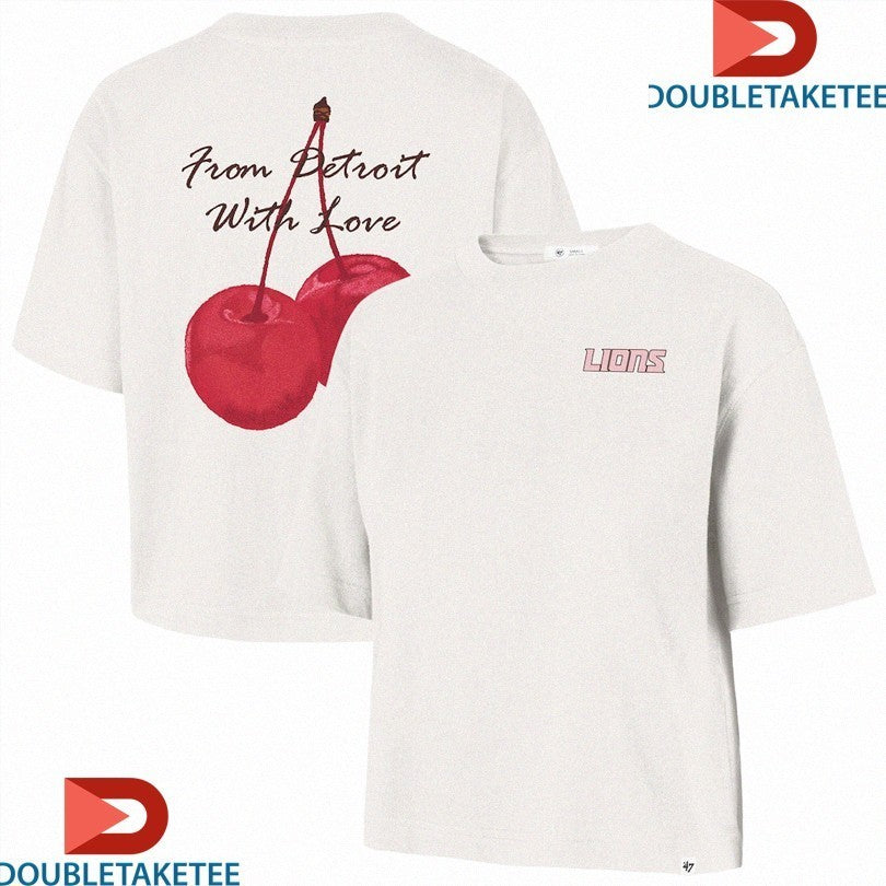 From Detroit Lions With Love Letter Reed City Cherry - Adult & Kids T-Shirts, Sweatshirts & Hoodies apparel design preview 1