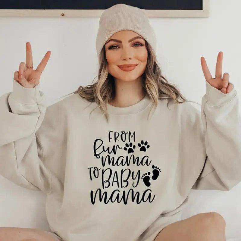 Fur Mama Baby Pregnant Expecting Mom New Pregnancy - Adult & Kids T-Shirts, Sweatshirts & Hoodies apparel design preview 1