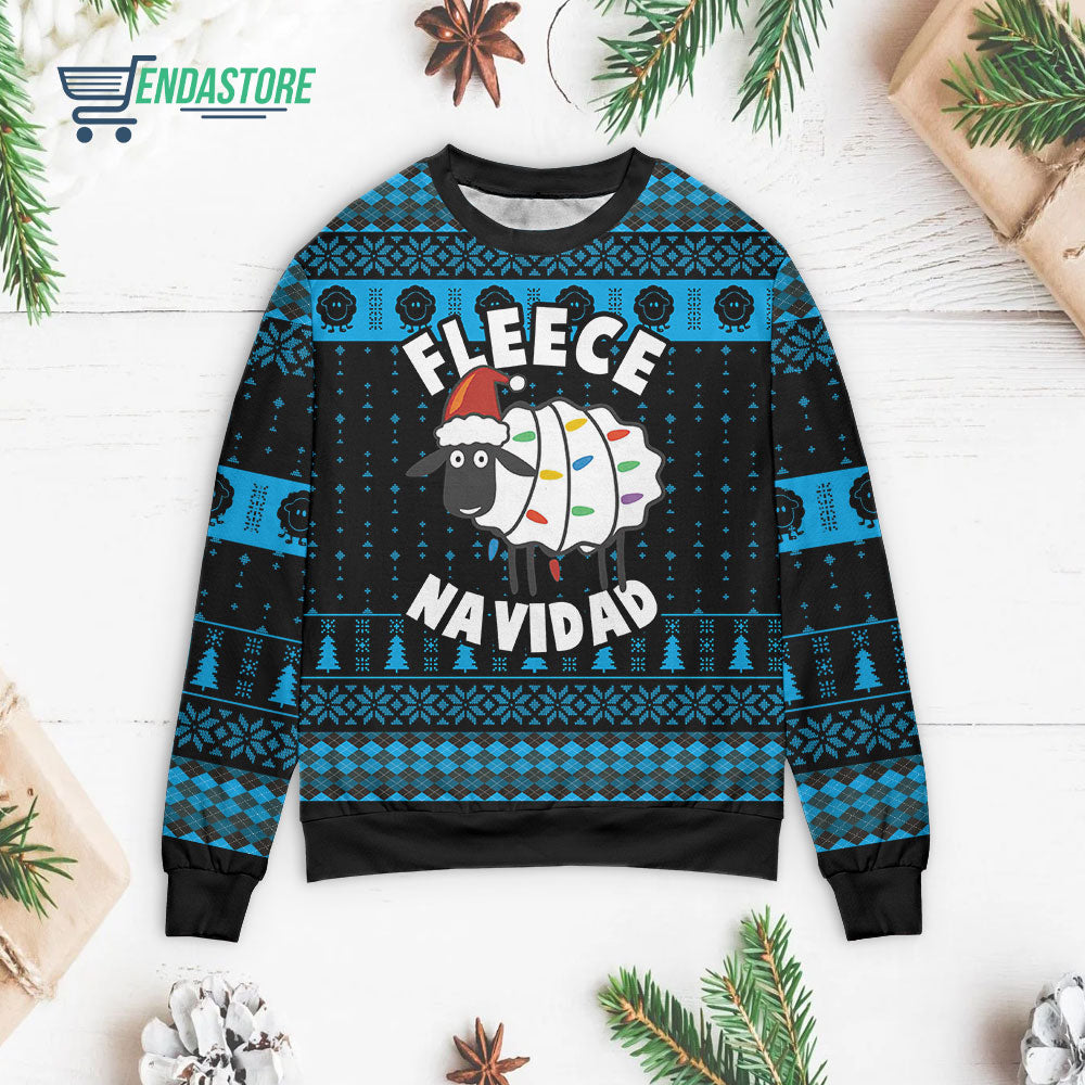 Sheep fleece navidad 3D Christmas Sweater - Holiday Gift product image 3