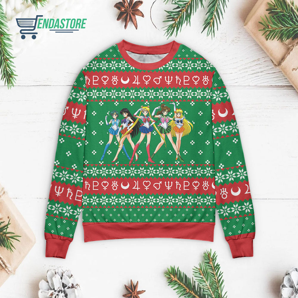 Sailor Senshi in the name of the Moon 3D Christmas Sweater - Holiday Gift product image 3