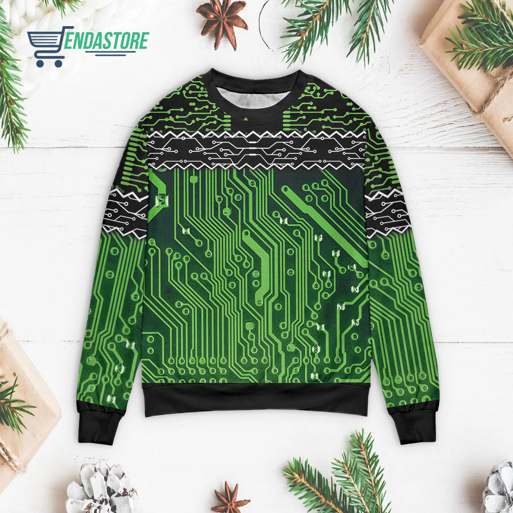 Circuit board 3D Christmas Sweater - Holiday Gift product image 3
